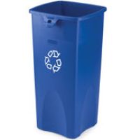 UNIVERSAL SQUARE 23GAL RECYCLIING CONT BL 4/CS